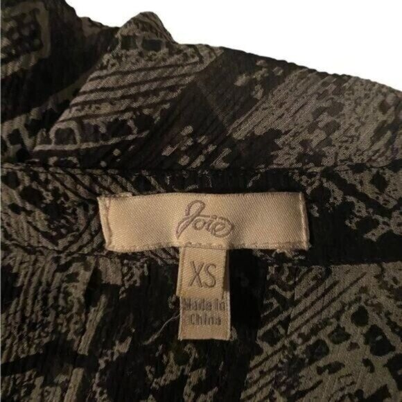 Anthropologie Joie Womens Silk Blouse Sheer‎ XSmall Fairy Grunge Whimsigoth - Picture 4 of 6